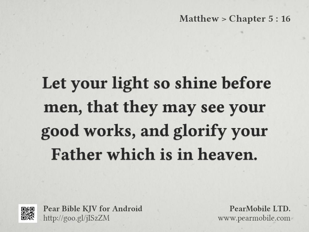 Matthew, Chapter 5:16
